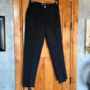 Pilcro Black Pants with Frayed Bottoms